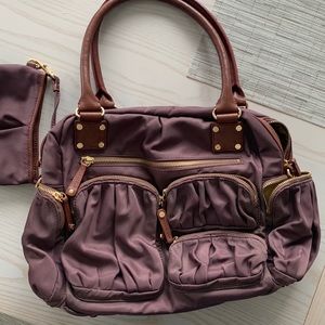 MZ Wallace Leather- Trimmed Nylon Shoulder Bag